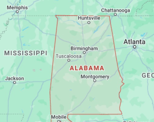 Alabama Map for StarLink installers